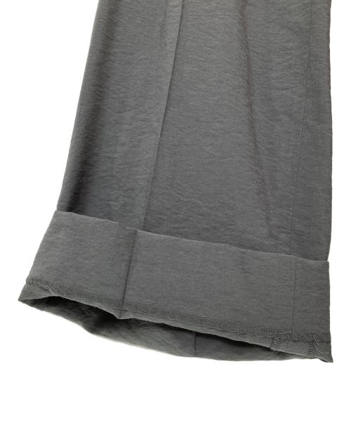 EDIFICE（エディフィス）EDIFICE (エディフィス) E.LINEN VISCOSE フレア ワイド パンツ グレー サイズ:Mの古着・服飾アイテム