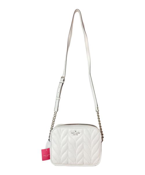 Kate Spade（ケイトスペード）Kate Spade (ケイトスペード) キルティングカメラバッグ ホワイトの古着・服飾アイテム