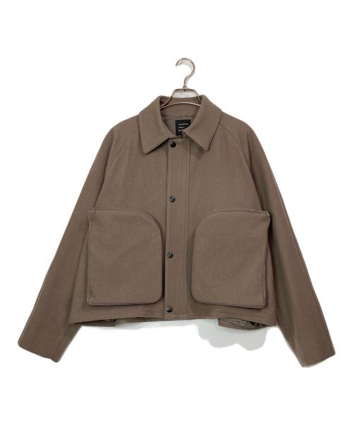 International Gallery（インターナショナルギャラリー）International Gallery (インターナショナルギャラリー) ハイドポケットブルゾン ベージュ サイズ:Sの古着・服飾アイテム