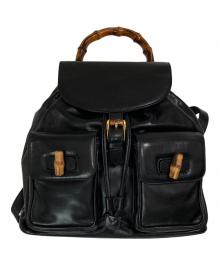 GUCCI（グッチ）の古着「バンブーレザーリュック」｜ブラック