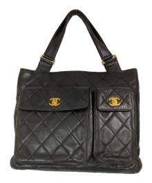 CHANEL（シャネル）の古着「ダブルポケットトートバッグ」｜ブラウン