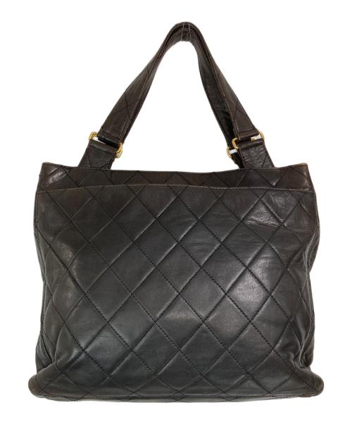 CHANEL（シャネル）CHANEL (シャネル) ダブルポケットトートバッグ ブラウンの古着・服飾アイテム