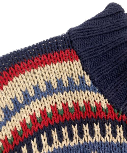 POLO RALPH LAUREN（ポロ・ラルフローレン）POLO RALPH LAUREN (ポロ・ラルフローレン) 90'sシルクリネン混コンチョボタンノルディックセーター ベージュ サイズ:Lの古着・服飾アイテム