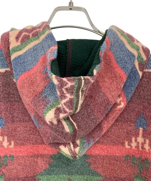 POLO RALPH LAUREN（ポロ・ラルフローレン）POLO RALPH LAUREN (ポロ・ラルフローレン) 90'sネイティブ柄裏地サーマルプルオーバーパーカー レッド サイズ:Ｍの古着・服飾アイテム