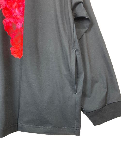 hazama（ハザマ）hazama (ハザマ) ファントムシータ 鮮烈に滲む狂気のハイネックカットソー ブラック サイズ:Lの古着・服飾アイテム