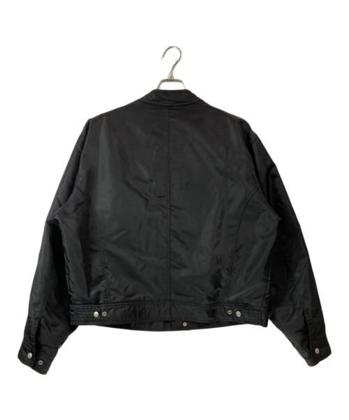 DKNY（ダナキャランニューヨーク）DKNY (ダナキャランニューヨーク) 90s ナイロンシングルライダースジャケット ブラック サイズ:Lの古着・服飾アイテム