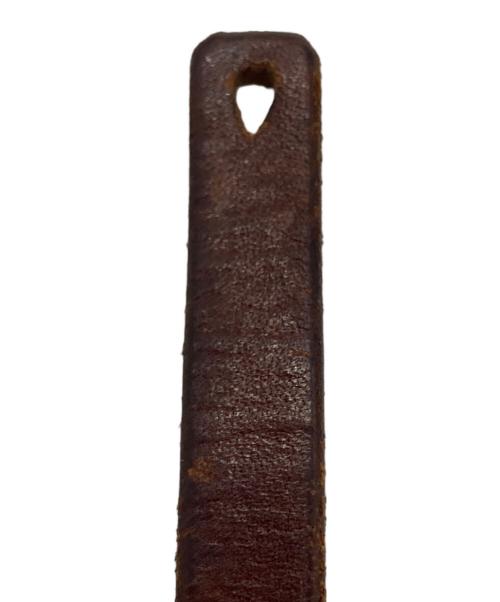 LFC（エルエフシー）LFC (エルエフシー) Tsosie White (ツォシー ホワイト) レザー×ターコイズシルバーバングル ブラウンの古着・服飾アイテム