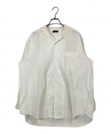 COMME des GARCONS HOMME PLUS（コムデギャルソンオムプリュス）の古着「レースカラーシャツ」｜ホワイト