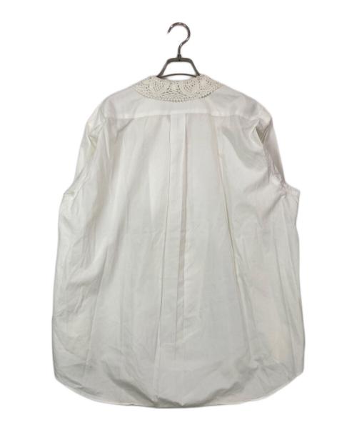 COMME des GARCONS HOMME PLUS（コムデギャルソンオムプリュス）COMME des GARCONS HOMME PLUS (コムデギャルソンオムプリュス) レースカラーシャツ ホワイト サイズ:FREEの古着・服飾アイテム