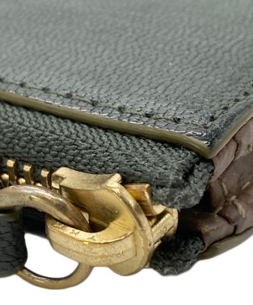 genten（ゲンテン）genten (ゲンテン) フレスコ Lファスナー長財布 グリーンの古着・服飾アイテム