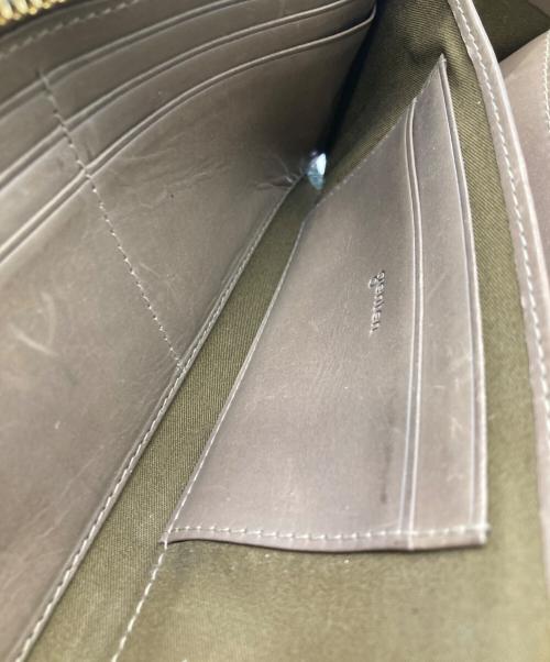 genten（ゲンテン）genten (ゲンテン) フレスコ Lファスナー長財布 グリーンの古着・服飾アイテム