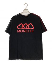 MONCLER（モンクレール）の古着「ラバーロゴプリントTシャツ」｜ブラック