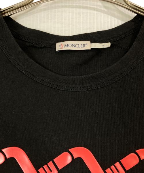 MONCLER（モンクレール）MONCLER (モンクレール) ラバーロゴプリントTシャツ ブラック サイズ:Lの古着・服飾アイテム