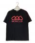 MONCLER（モンクレール）の古着「ラバーロゴプリントTシャツ」｜ブラック