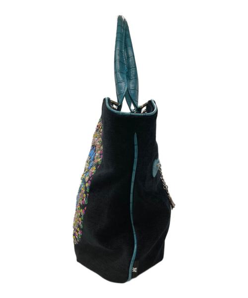 Think Bee!（シンクビー!）Think Bee! (シンクビー!) ノートルダムトートバッグ ブラック×ブルーの古着・服飾アイテム