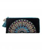 Think Bee!シンクビー!）の古着「ノートルダム L型長財布」｜ブラック×ブルー