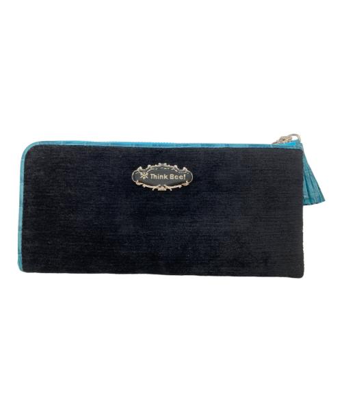 Think Bee!（シンクビー!）Think Bee! (シンクビー!) ノートルダム L型長財布 ブラック×ブルーの古着・服飾アイテム