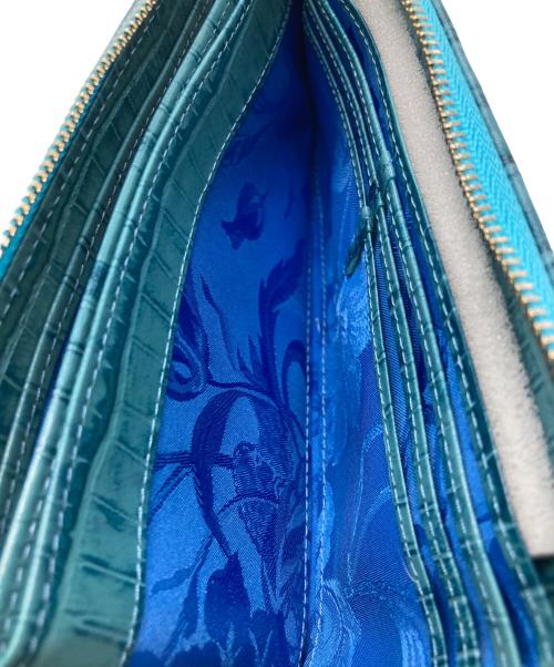 Think Bee!（シンクビー!）Think Bee! (シンクビー!) ノートルダム L型長財布 ブラック×ブルーの古着・服飾アイテム