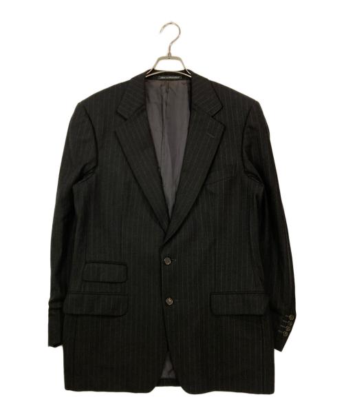 GUCCI（グッチ）GUCCI (グッチ) ウールストライプセットアップスーツ ブラック サイズ:50/48の古着・服飾アイテム