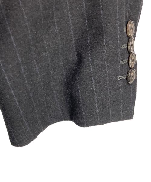 GUCCI（グッチ）GUCCI (グッチ) ウールストライプセットアップスーツ ブラック サイズ:50/48の古着・服飾アイテム