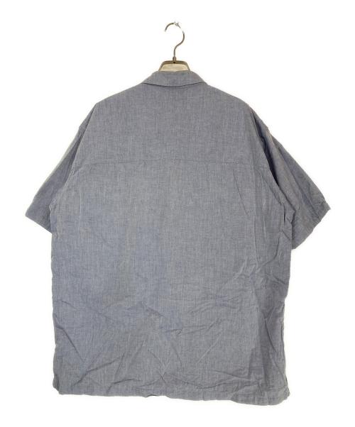 MORE ABOUT LESS（モアアバウトレス）MORE ABOUT LESS (モアアバウトレス) フロントジップポケットシャツ ブルー サイズ:XLの古着・服飾アイテム