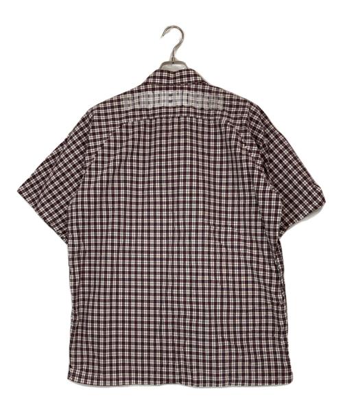 GDEH（グッドイナフ）GDEH (グッドイナフ) 半袖チェックシャツ レッド×ネイビー サイズ:Lの古着・服飾アイテム