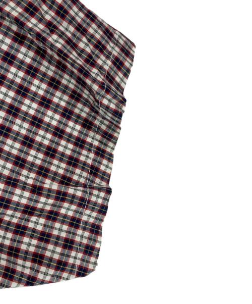 GDEH（グッドイナフ）GDEH (グッドイナフ) 半袖チェックシャツ レッド×ネイビー サイズ:Lの古着・服飾アイテム