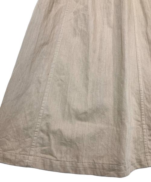 45R（フォーティファイブ・アール）45R (フォーティファイブ・アール) コットンリネンゴマチノのスカート ベージュの古着・服飾アイテム