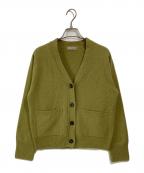 MARGARET HOWELLマーガレットハウエル）の古着「TWISTED CASHMERE WOOL CARDIGAN」｜グリーン
