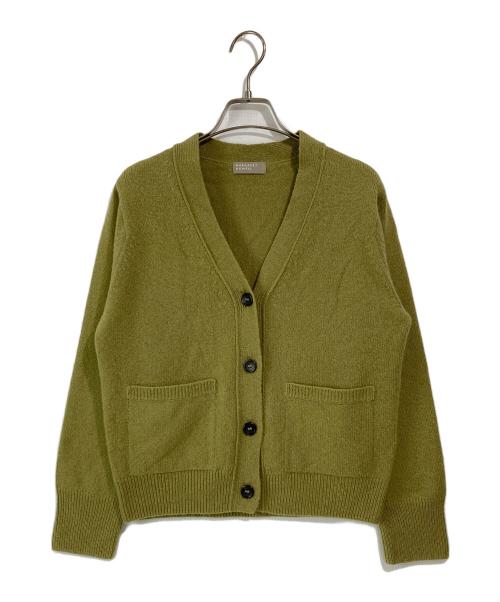 MARGARET HOWELL（マーガレットハウエル）MARGARET HOWELL (マーガレットハウエル) TWISTED CASHMERE WOOL CARDIGAN グリーン サイズ:2の古着・服飾アイテム