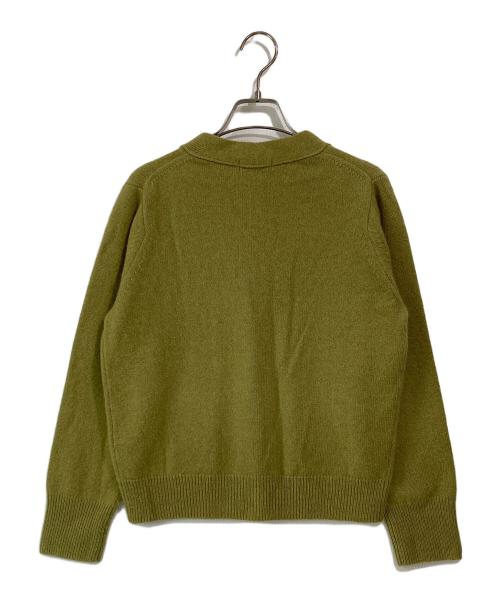 MARGARET HOWELL（マーガレットハウエル）MARGARET HOWELL (マーガレットハウエル) TWISTED CASHMERE WOOL CARDIGAN グリーン サイズ:2の古着・服飾アイテム
