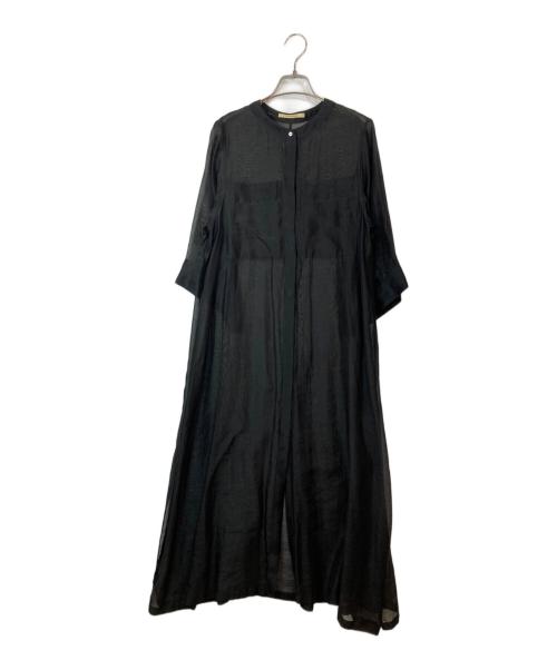 Curensology（カレンソロジー）Curensology (カレンソロジー) シアーロングシャツ ブラック サイズ:FREEの古着・服飾アイテム