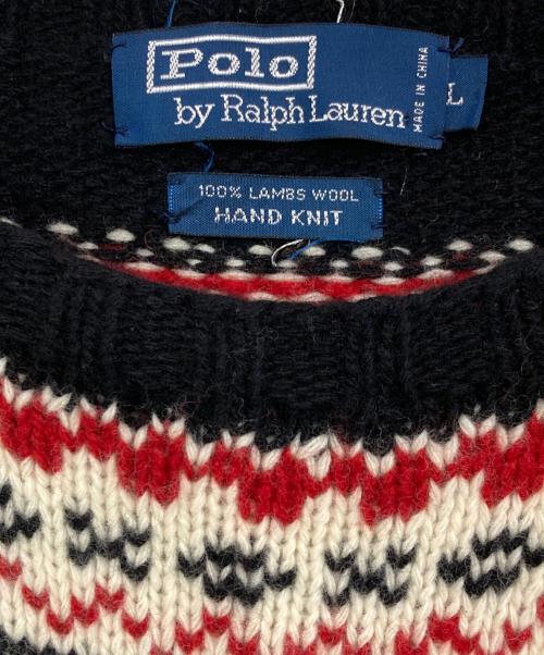 POLO RALPH LAUREN（ポロ・ラルフローレン）POLO RALPH LAUREN (ポロ・ラルフローレン) ノルディックセーター ベージュ サイズ:Lの古着・服飾アイテム