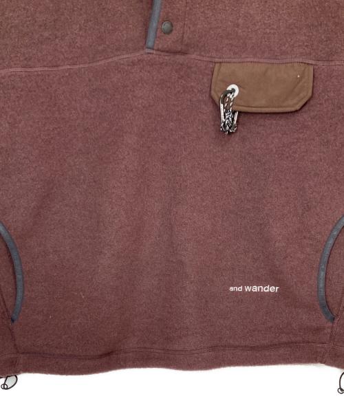 and wander（アンドワンダー）and wander (アンドワンダー) wool fleece pullover ブラウン サイズ:Ⅿの古着・服飾アイテム