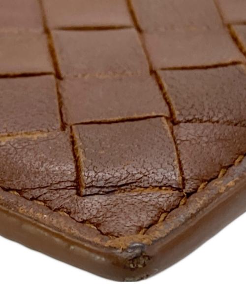 BOTTEGA VENETA（ボッテガベネタ）BOTTEGA VENETA (ボッテガベネタ) イントレチャートフラグメントケース ブラウンの古着・服飾アイテム