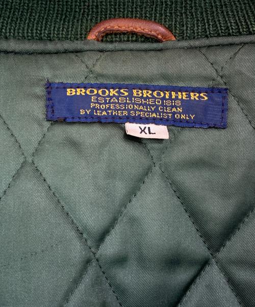 BROOKS BROTHERS（ブルックスブラザーズ）BROOKS BROTHERS (ブルックスブラザーズ) 80's袖レザースタジャン グリーン サイズ:XLの古着・服飾アイテム