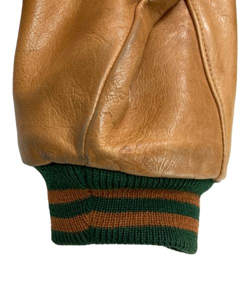 BROOKS BROTHERS（ブルックスブラザーズ）BROOKS BROTHERS (ブルックスブラザーズ) 80's袖レザースタジャン グリーン サイズ:XLの古着・服飾アイテム