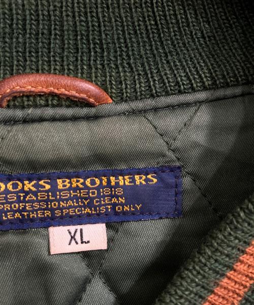 BROOKS BROTHERS（ブルックスブラザーズ）BROOKS BROTHERS (ブルックスブラザーズ) 80's袖レザースタジャン グリーン サイズ:XLの古着・服飾アイテム