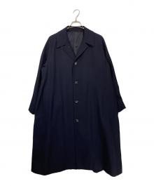 nano・universe（ナノ・ユニバース）の古着「ウールポリエステルギャバジンステンカラーコート」｜ネイビー