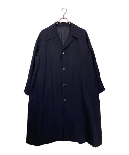 nano・universe（ナノ・ユニバース）nano・universe (ナノ・ユニバース) ウールポリエステルギャバジンステンカラーコート ネイビー サイズ:Sの古着・服飾アイテム