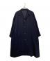 nano・universe（ナノ・ユニバース）の古着「ウールポリエステルギャバジンステンカラーコート」｜ネイビー