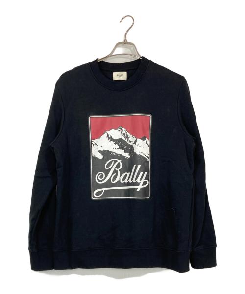 BALLY（バリー）BALLY (バリー) ブラック マウンテン グラフィック スウェットシャツ ブラック サイズ:Ⅿの古着・服飾アイテム