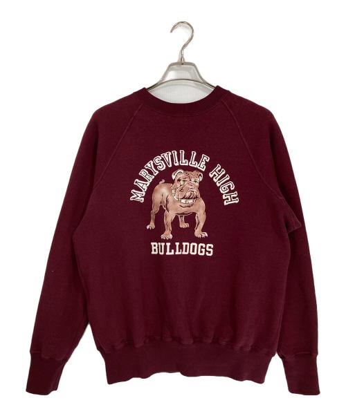 WEARHOUSE（ウエアハウス）WEARHOUSE (ウエアハウス) フロッキープリントラグランスウェット エンジ サイズ:SIZE 44の古着・服飾アイテム