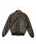 AVIREXアヴィレックス）の古着「A-2レザーフライトジャケット」｜ブラウン
