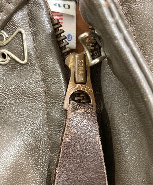 AVIREX（アヴィレックス）AVIREX (アヴィレックス) A-2レザーフライトジャケット ブラウン サイズ:SIZE 40の古着・服飾アイテム