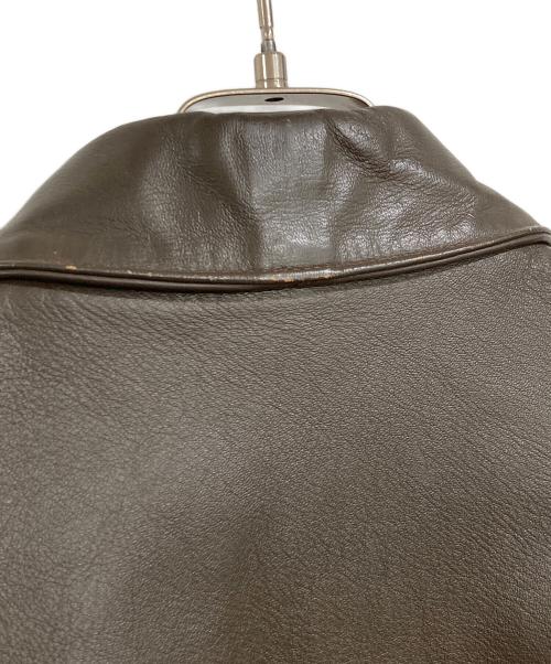 AVIREX（アヴィレックス）AVIREX (アヴィレックス) A-2レザーフライトジャケット ブラウン サイズ:SIZE 40の古着・服飾アイテム