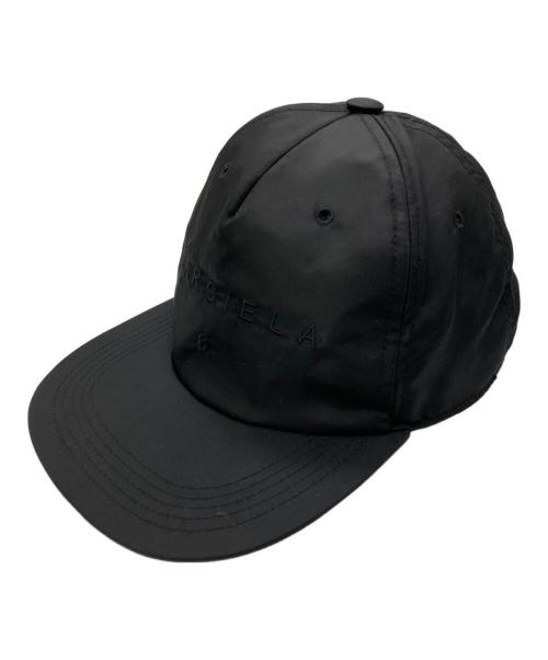 MM6 Maison Margiela（エムエムシックスメゾンマルジェラ）MM6 Maison Margiela (エムエムシックスメゾンマルジェラ) 刺繍ロゴキャップ ブラックの古着・服飾アイテム