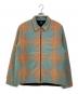 stussy（ステューシー）の古着「Zip Up Plaid Shirt Jacket」｜ブルー×オレンジ