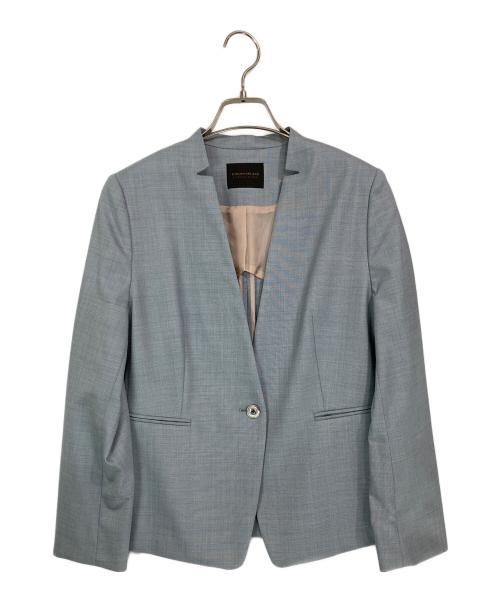 TOMORROW LAND collection（トゥモローランドコレクション）TOMORROW LAND collection (トゥモローランドコレクション) シャイニーシャーク キザミカラージャケット ブルー サイズ:SIZE 36の古着・服飾アイテム