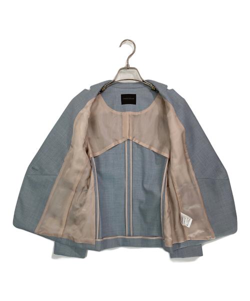 TOMORROW LAND collection（トゥモローランドコレクション）TOMORROW LAND collection (トゥモローランドコレクション) シャイニーシャーク キザミカラージャケット ブルー サイズ:SIZE 36の古着・服飾アイテム